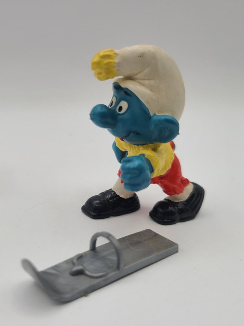 Rare VTG Smurfs PVC Figure Lot – Bozing and Ski Smurf - Picture 4 of 6